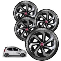 Jogo Calota Fiat Argo 2021 Aro 13 Prata 4 Peças + Emblema Jogo Calota Fiat Argo 2021 Aro 13 Prata 4 Peças + Emblema