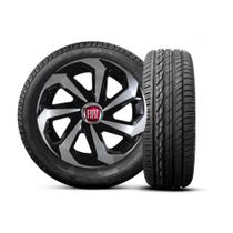 Jogo Calota Fiat Argo 2021 Aro 14 Prata 4 Peças + Emblema