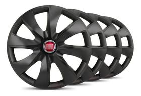 Jogo Calota Fiat Aro 14 Prime Uno Mille Mobi Preta Fosca Jogo Calota Fiat Aro 14 Prime Uno Mille Mobi Preta Fosca