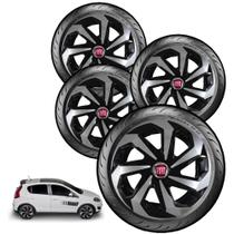 Jogo Calota Fiat Nova Strada 2021 Aro 14 + Emblema