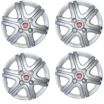 Jogo Calota Fiat Palio Fire 2011 A 2013 Aro 13 4un Cb0025pta Com Emblema