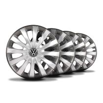 Jogo Calota Flap Silver Graphite Aro 13 Elitte c/Emblema Vw