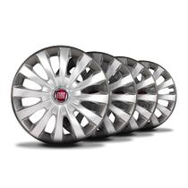 Jogo Calota Flap Silver Graphite Aro13 Elitte c/Emblema Fiat Jogo Calota Flap Silver Graphite Aro13 Elitte c/Emblema Fiat