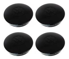 Jogo Calota Meio Centro Roda Ferro Vw Gol Cl Aro 13 Preta