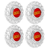 Jogo Calota Meio Roda Nova Brw-900 Prata c/ Emblema BBS