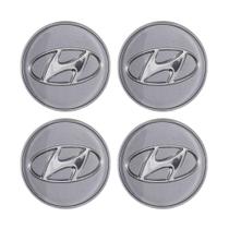 Jogo Calota Miolo Centro Hyundai Creta 2019 2020 2021 Prata