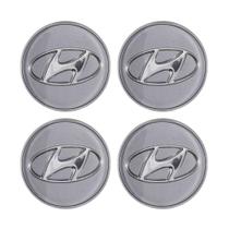 Jogo Calota Miolo Centro Hyundai Creta 2019 2020 2021 Prata