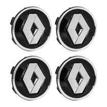 Jogo Calota Miolo Meio Roda Logo Novo Kwid Captur 56mm Preta Jogo Calota Miolo Meio Roda Logo Novo Kwid Captur 56mm Preta