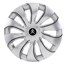 Jogo Calota Model Silver Black Aro 14 C3 C4 Jogo Calota Model Silver Black Aro 14 C3 C4