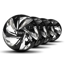 Jogo Calota Nitro X Aro14 Black Chrome Elitte c/Emb Hyundai