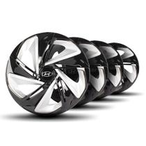 Jogo Calota Nitro X Aro14 Black Silver Elitte c/Emb Hyundai