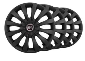 Jogo Calota Passat CC Aro 13 Preta Para Palio Uno Mille Siena Punto Fiorino