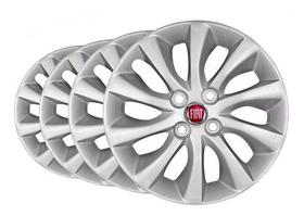 Jogo Calota Punto Idea Stilo Siena Aro 15 Com Emblema Fiat