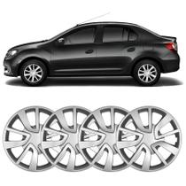 Jogo Calota Renault Aro 15 Logan/sandero 2015 Com Emblema Jogo Calota Renault Aro 15 Logan/sandero 2015 Com Emblema