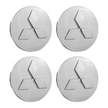 Jogo Calota Roda Mitsubishi Lancer Asx Outlander Prata 60mm