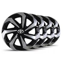 Jogo Calota Spider Black Silver Aro 14 Corolla Etios Hilux Jogo Calota Spider Black Silver Aro 14 Corolla Etios Hilux