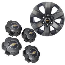 Jogo Calota Tampa Miolo Da Roda S10 Lt Ltz 2012 2013 2014 2015 2016 Cinza Grafite Original