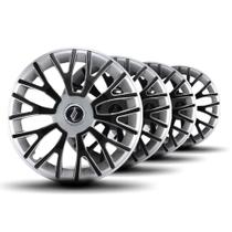 Jogo Calota Triton Aro 13 Silver Black