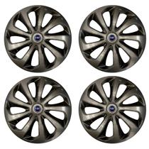 Jogo Calota Velox 13 Grafite Preto Palio Siena Uno Mille