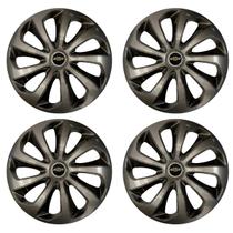 Jogo Calota Velox 15 Grafite Preto Onix 2014 2015 2019 Jogo Calota Velox 15 Grafite Preto Onix 2014 2015 2019