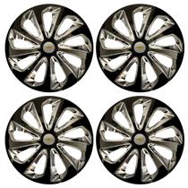 Jogo Calota Velox 15 Preto Cromado Onix 2013 2014 2020 Jogo Calota Velox 15 Preto Cromado Onix 2013 2014 2020