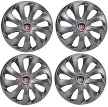 Jogo Calota Velox Aro 13 Grafite Para Palio Uno Mille Siena Punto Fiorino