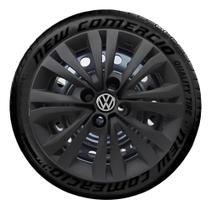 Jogo Calota Volks Gol G5 G6 G7 Aro 14 Preto Fosco Preto