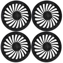 Jogo Calotas Aro 13 Elitte Twister Black 4 Peças