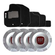 Jogo Calotas De Centro Stilo Aro 15 FT0072 + Tapetes Bordados Jogo Calotas De Centro Stilo Aro 15 FT0072 + Tapetes Bordados