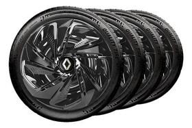 Jogo Calotas Esportiva Aro 14 Renault Sandero Kit 4 Carlota Clio Logan