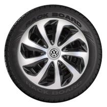 Jogo Calotas Esportivas Aro 15 Velox Silver Black Volkswagen - Elitte