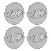 Jogo Calotinha 56mm Centro de Roda KRMAI Hyundai Creta Prata