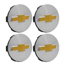 Jogo Calotinha 56mm Centro de Roda Scorro Emblema GM Escovad