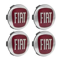 Jogo Calotinha 56mm Centro de Roda Scorro Fiat Vermelho