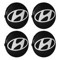 Jogo Calotinha 59mm Centro de Roda Hyundai i30 Preta Jogo Calotinha 59mm Centro de Roda Hyundai i30 Preta