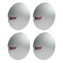 Jogo Calotinha BRW Roda Esportiva Aranha 890 Prata Jogo Calotinha BRW Roda Esportiva Aranha 890 Prata