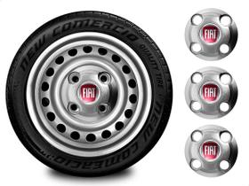 Jogo Calotinha Centro De Roda Ferro Fiat Mobi Aro 13 14 15