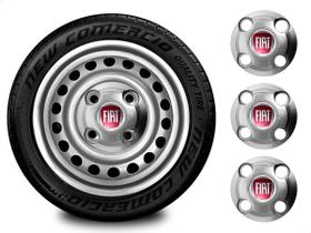 Jogo Calotinha Centro De Roda Ferro Fiat Mobi Aro 13 14 15