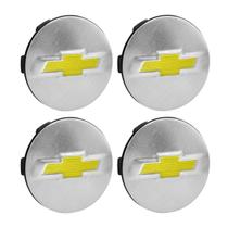 Jogo Calotinha Meio De Roda Binno 56mm Com Emblema Gm Prata