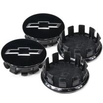 Jogo Calotinha Preta Miolo Central Roda Liga Leve Acessorios Onix 1.0,turbo,premier tracker Kit1976