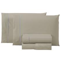 Jogo Cama 300 Fios Solteiro 100 Algodão 3 Peças Premium Toque Macio Conjunto Lençol com Elástico