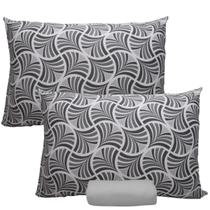 Jogo Cama Casal 100% Algodão La Plata Cinza Frio 3 Pçs