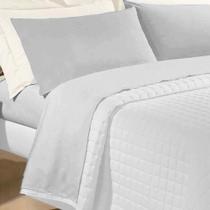 Jogo Cama Casal 180 Fios 100% Algodão Premier Andreza Cinza Jogo Cama Casal 180 Fios 100% Algodão Premier Andreza Cinza