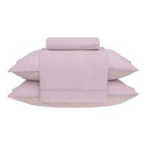 Jogo Cama Casal 180 Fios Buddemeyer Percalle Rosa