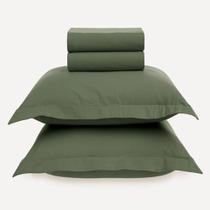 Jogo Cama Casal 4Pcs Alg.200Fios Tom Verde Campo Karsten