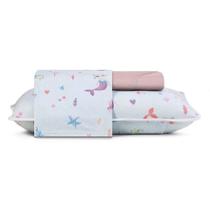 Jogo Cama Casal 4Pcs Mundo Kids Malha Algodão Altenburg