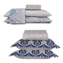 Jogo Cama Casal Box Macio Patchwork Microfibra 7Peças Luna