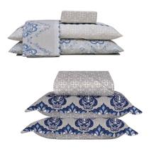 Jogo Cama Casal Box Macio Patchwork Microfibra 7Peças Luna