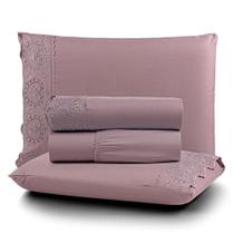 Jogo Cama Casal Cherry Bordado Inglês 4pç 100% Poliéster - Frape_uv Jogo Cama Casal Cherry Bordado Inglês 4pç 100% Poliéster - Frape_uv