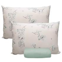 Jogo Cama Casal Fronha 100% Algodão Gramado 3 Pçs